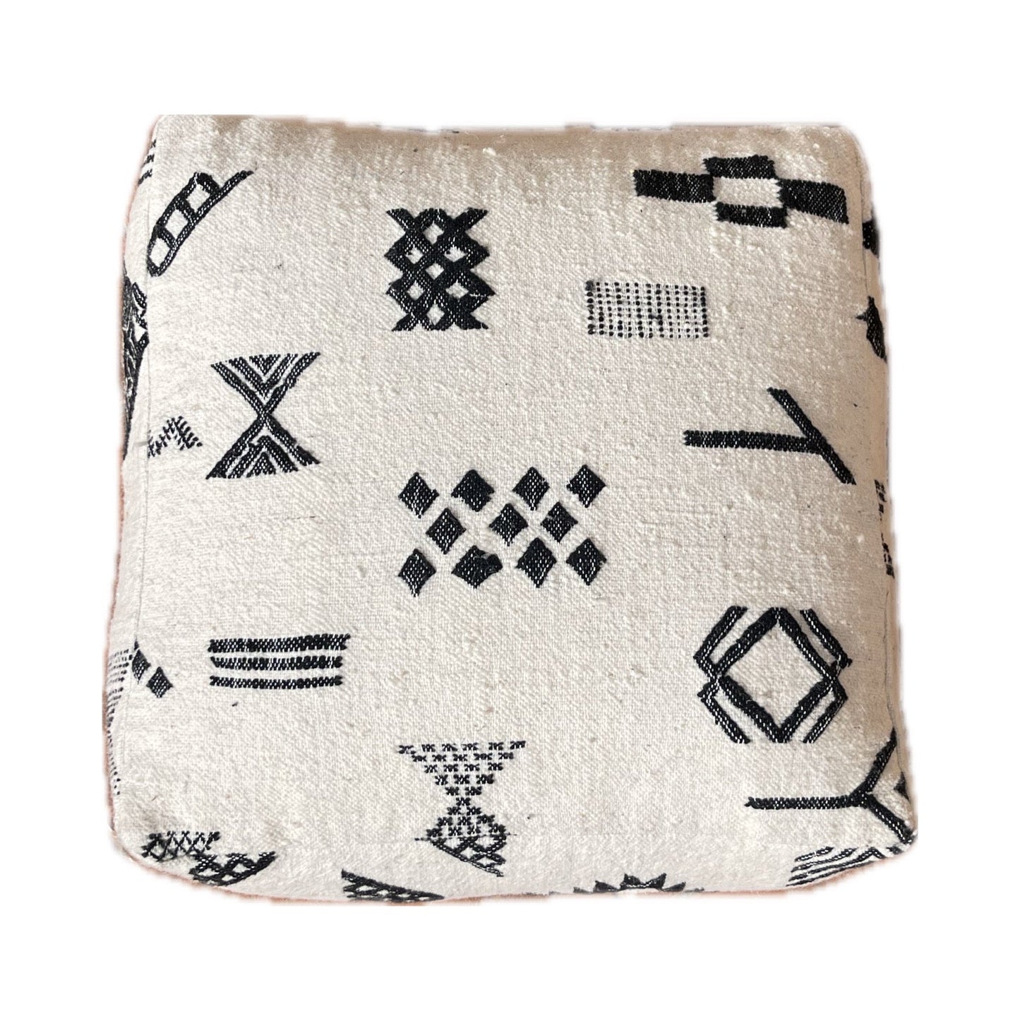 Authentic Moroccan Kilim Pouf Cover - Unique Handcrafted Decor